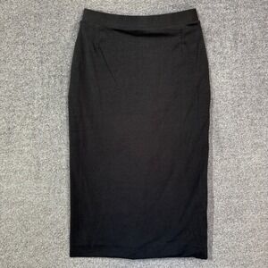 Maggie's Organics Skirt Size S Black Organic Cotton Pencil Midi Made in Peru